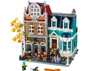 

10201 European Style Bookshop Street View Creator City 2524PCS Ideas Model Building Blocks Bricks Toys