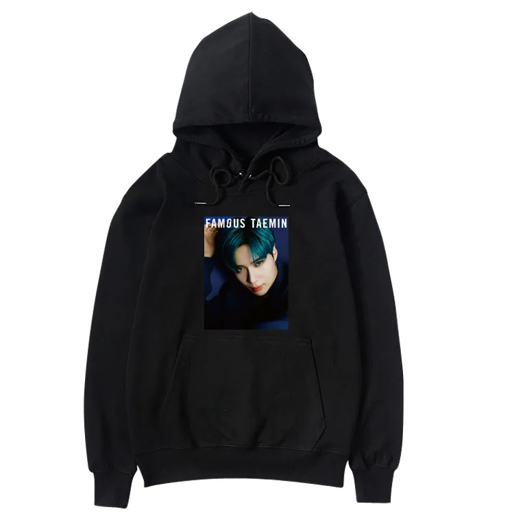 

Shinee taemin famous taemin album same photo printing pullover hoodies unisex kpop fleece/thin loose sweatshirt