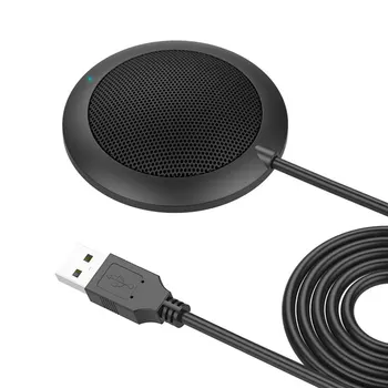 

USB Stereo Omnidirectional Pickup Condenser Microphone for Voice Chat Meeting Business Conference Desktop Computer