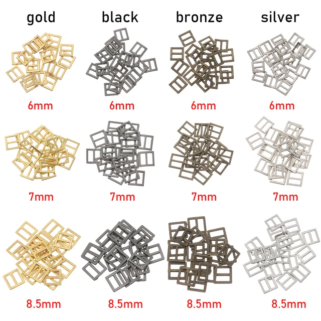 20/40Pcs Tiny 6/7/8.5mm Tri-glide Belt Buckle for DIY Doll Clothes Bags Mini Buckles Buttons Diy Doll Shoes Clothing Accessories 5