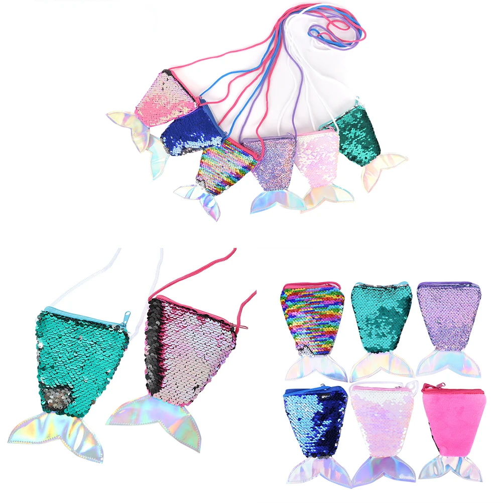 Лидер продаж! Кошелек с блестками и хвостом русалки сумки через плечо сумочка для