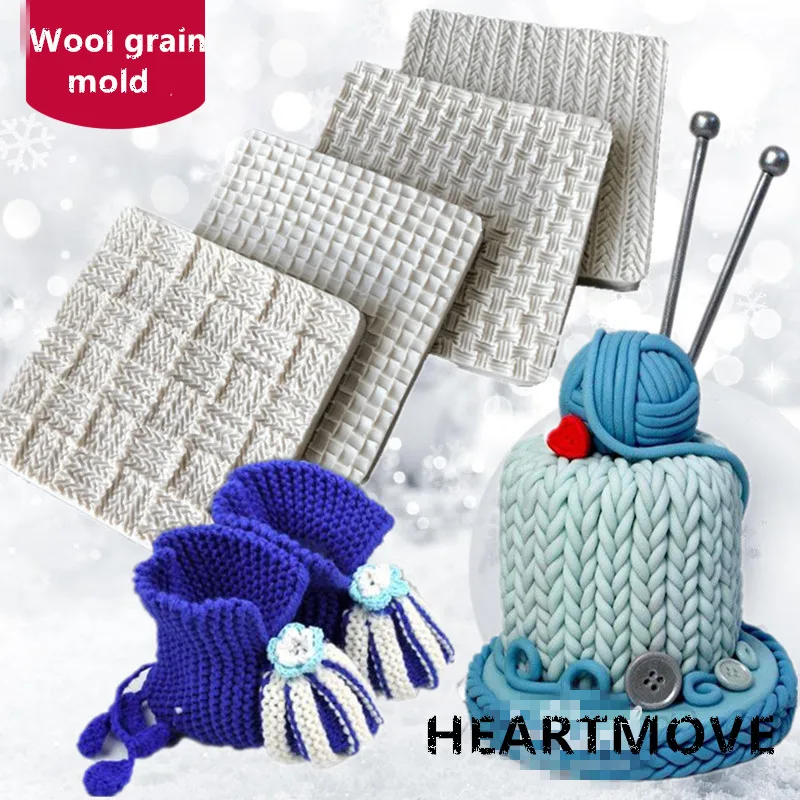 

Sweater Woolen Grain Cake Mold Chocolate Mold for the Kitchen Baking Cake Tool DIY Wool Texture Sugarcraft Decoration Tool 9097