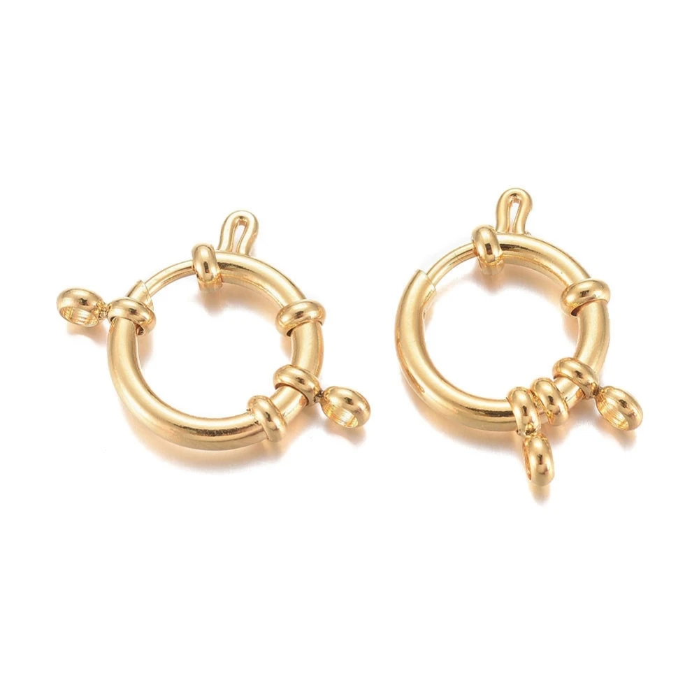 2pcs 304 Stainless Steel Spring Clasps Open Round Clasp Findings for jewelry making DIY Bracelet Necklace Accessories | Украшения и