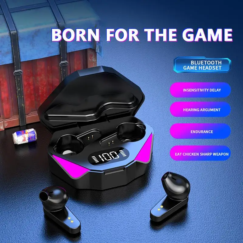 X15 TWS Gaming Headset Low Delay Bluetooth 5.0 Earphone In-Ear Wireless Stereo Headphone Earbuds with Sound Positioning | Электроника