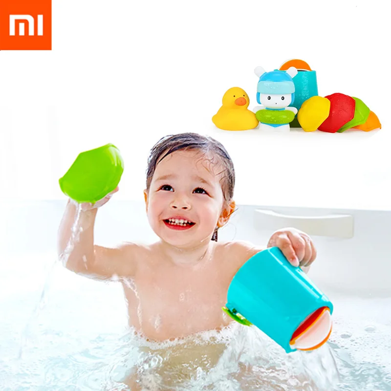 Xiaomi Mijia новинка 6 шт. Mitu Hape Happy Play набор цветные детские игрушки для ванной