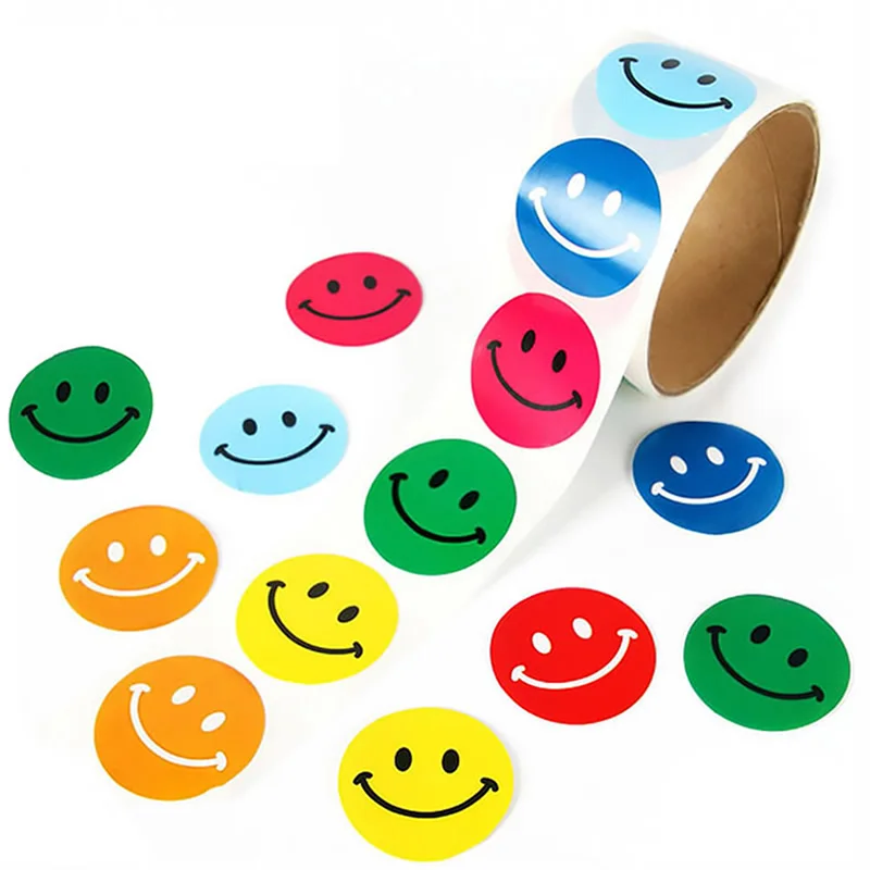 

100pcs/Pack kawaii Smiley Face stationery Stickers Children Bullet Journal Scrapbooking Book DIY stationary Label Kids Sticker