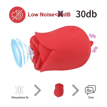 Rose Vibrator Vagina Sucking Vibrators Intimate Good Nipple Sucker Oral Licking Clitoris Stimulation Powerful Sex Toys for Wom 3