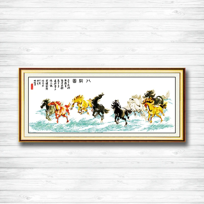 

Fine horses diy home decor painting counted printed on canvas DMC 14CT 11CT Chinese Cross Stitch Needlework Sets Embroidery kits