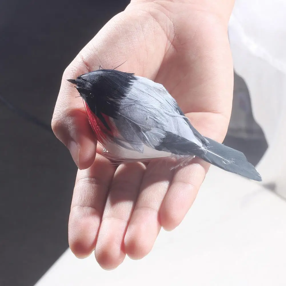 Simulation Robin Bird Cute Artificial Clip-on Bird Mini Landscape Ornament Animal Model 10pcs For Christmas Tree Decor Crafts
