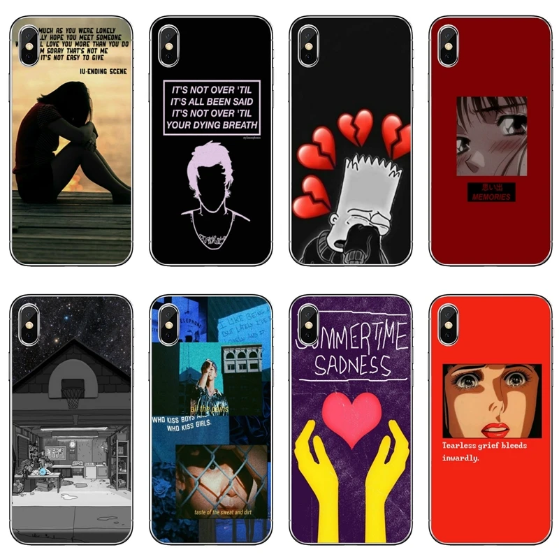 Behind Sadness Girl Aesthetic For Iphone Xr X Xs Max 8 7 6s 6 Plus Se 5s 5c 5 Ipod Touch Accessories Phone Case Aliexpress Cellphones Telecommunications