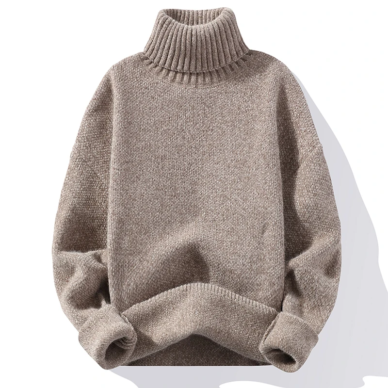 crew neck sweater 2022 Winter Men Warm Turtleneck Sweaters Mens Slim Knitted High Neck Pullovers Autumn Male Solid Color Casual Knitwear knitted sweater men Sweaters