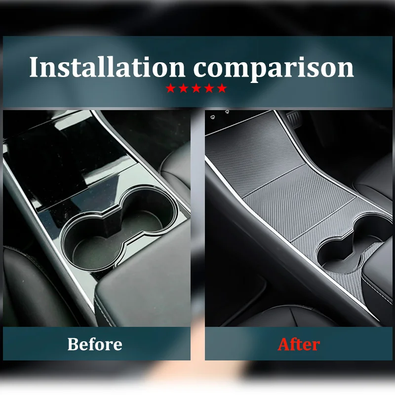 car Interior protection Panel Cover Protect Consolle arbon/Black Fiber sports For Model 3 Y Three 2020 | Автомобили и мотоциклы