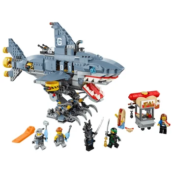 

NINJA GARMADON Shark Mechanic Building Block With Lloyd Action Figures Compatible 70656 NINJAGOINGlys Bricks Set Gifts Toys
