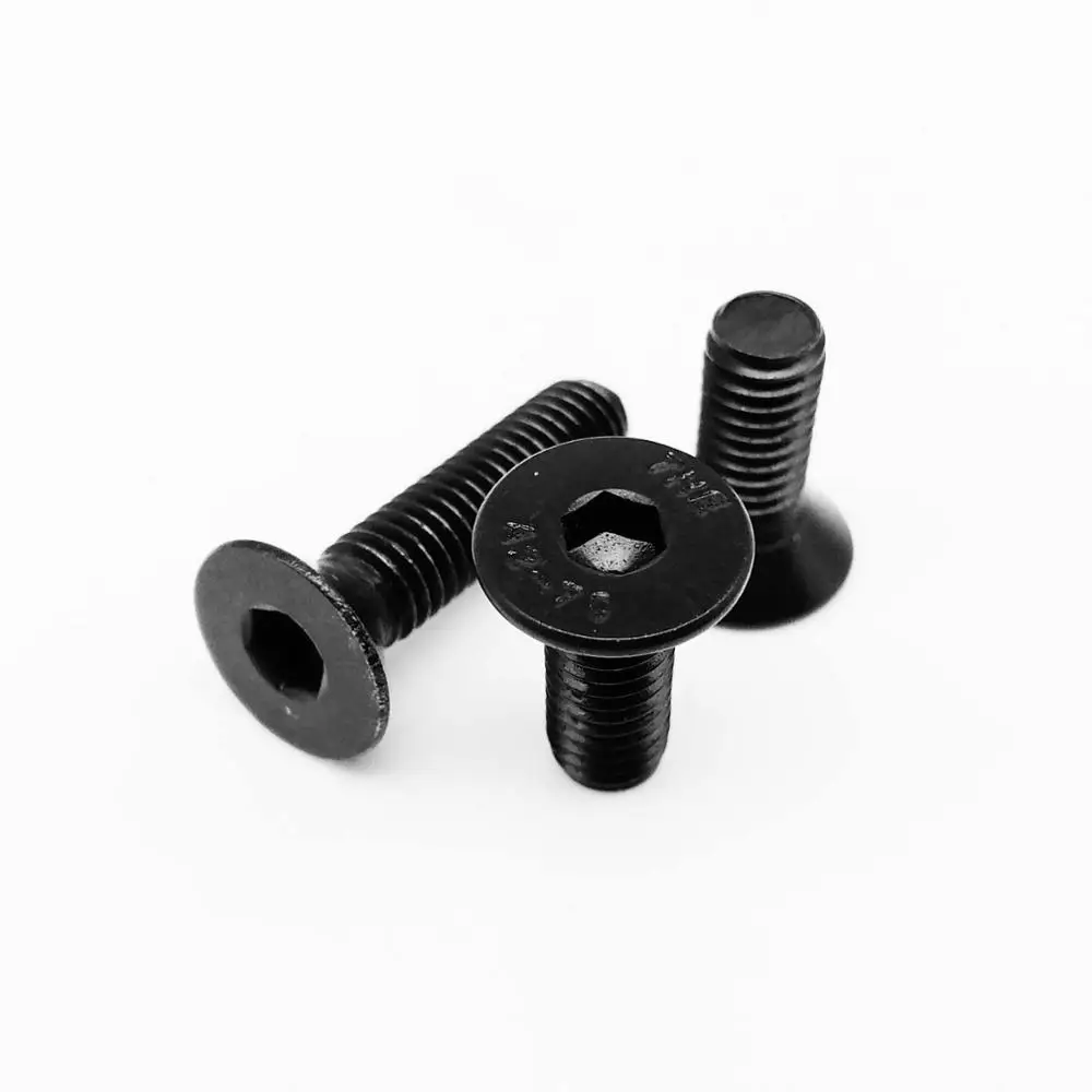스테인리스 스틸 육각 소켓 플랫 카운터 싱크 알렌 헤드 나사 볼트 길이 3-40mm, DIN7991 M2 M2.5 블랙 304, 50 개, 100 개