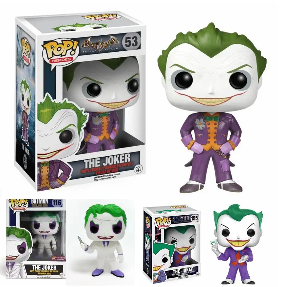 

Funko POP Joker Arkham Asylum Vinly Dolls Toys for Children DC Movie Batman Model Collectible Christmas Gift The Joker Table Toy