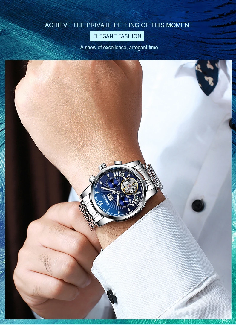 TEVISE, мужские Tourbillon, водонепроницаемые часы, автоматические механические часы, мужские часы со скелетом, мужские наручные часы, Relogio Masculino