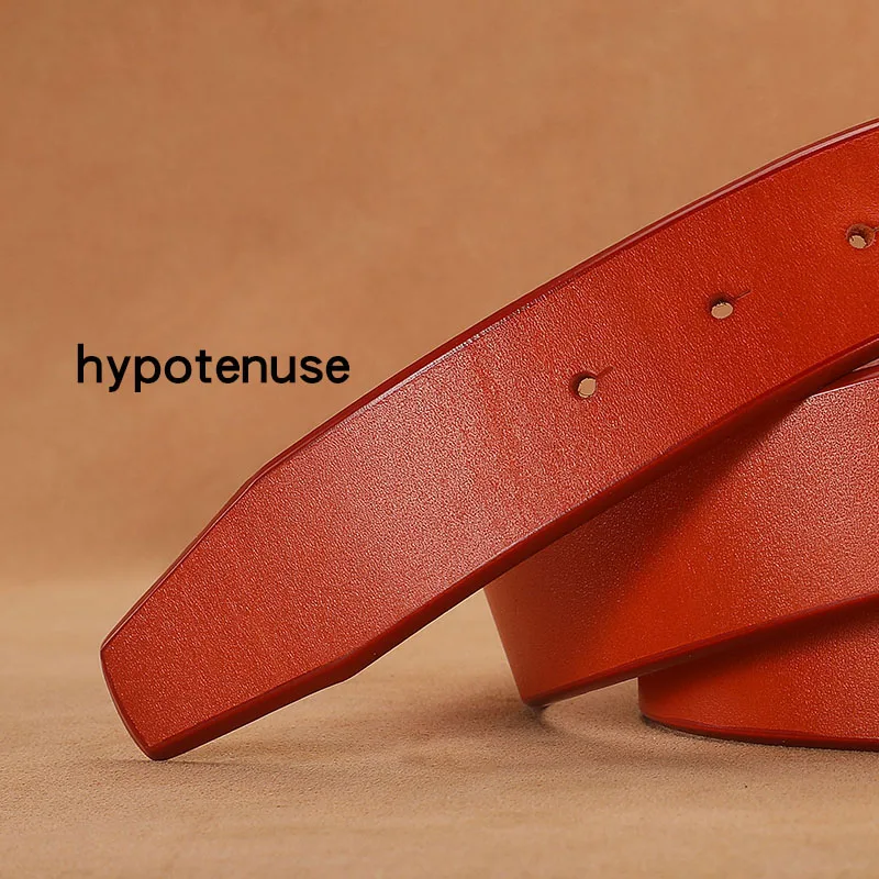 Genuine Leather Men\'s High Quality Belts Headless Belt Handmade DIY Full-Grain Leather  Top Layer Leather