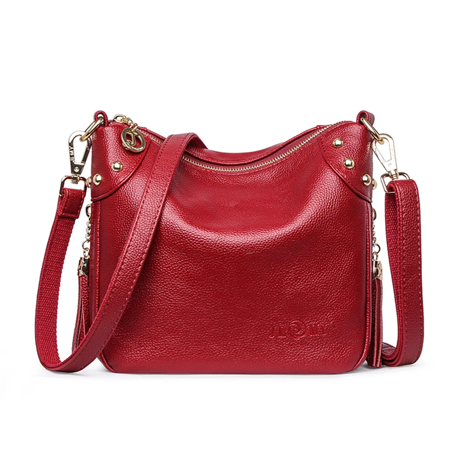 

Women Genuine Leather Tassels Luxury Handbags Designer Messenger Bag Small Ladies Shoulder Hand Crossbody Bags For Women 2020