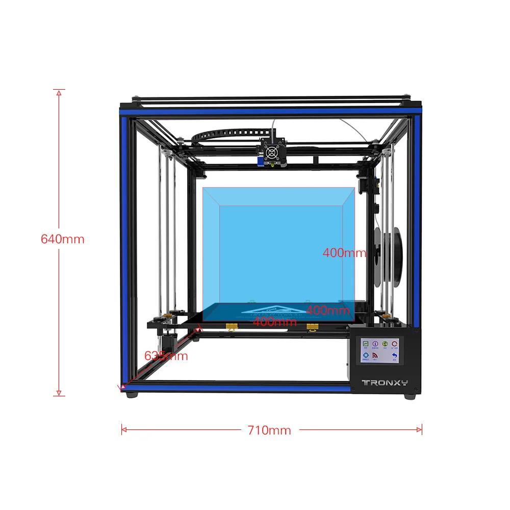 Набор 3D принтеров Tronxy X5SA 400 DIY с двойной осью Z большой размер печати 400*400*400 мм
