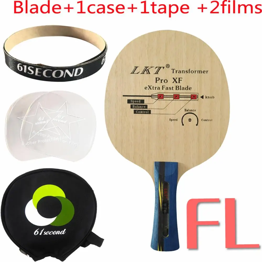 FL with Y 1 case LKT трансформатор Pro XF Очень быстрый длинный Shakehand FL настольный теннис пинг понг лезвие - Цвет: FL with Y 1 case