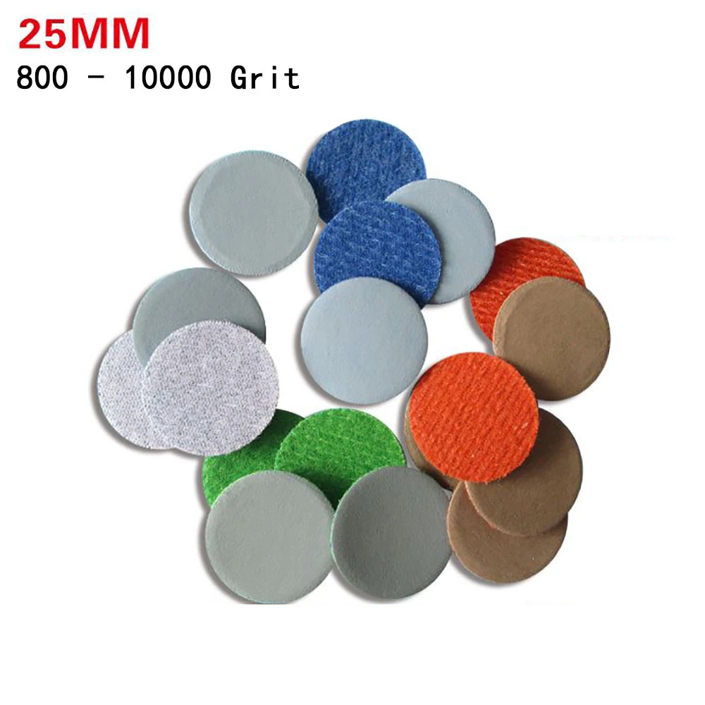 25mm Hook Loop Discs Sanding Paper 800# 10000# Grit Flocking Sponge Sandpaper