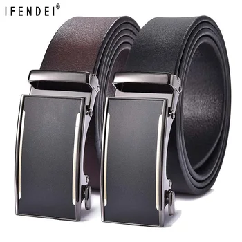 

IFENDEI Brand Designer Belt Man Cow For Men Automatic Buckle Strap Fashion Waist Male ceinture femme Genuine Leather Belt