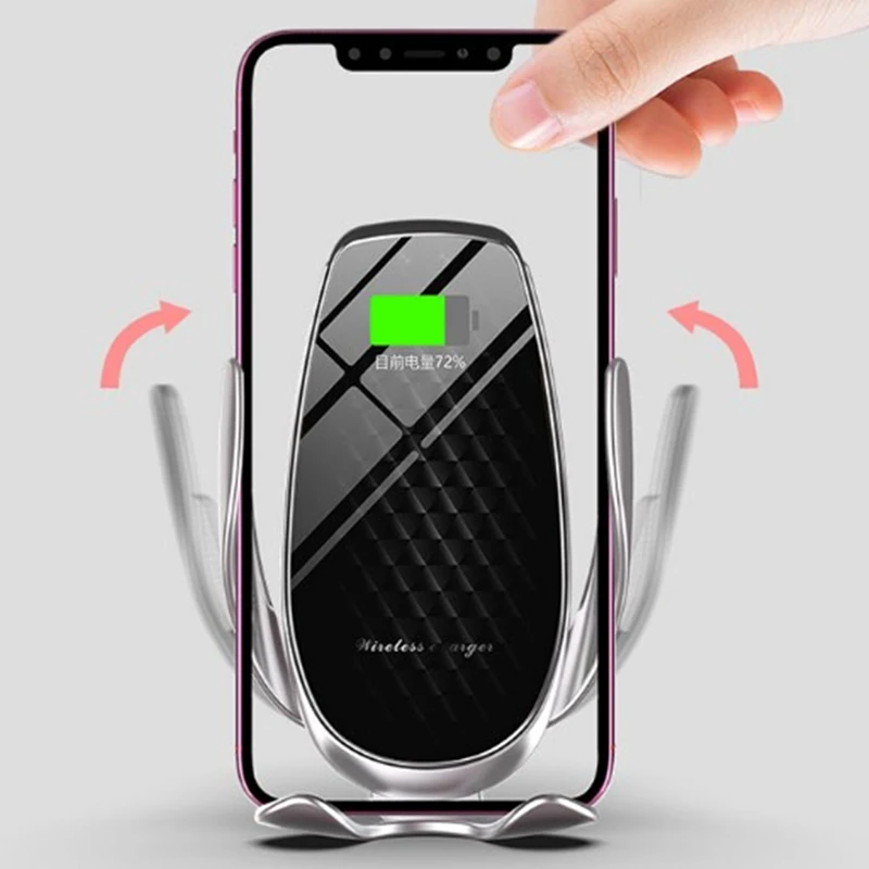 15 Вт автоматический датчик автомобильное беспроводное зарядное устройство Qi быстрое зарядное устройство для телефона зарядный держатель для телефона для IPhone samsung смартфон