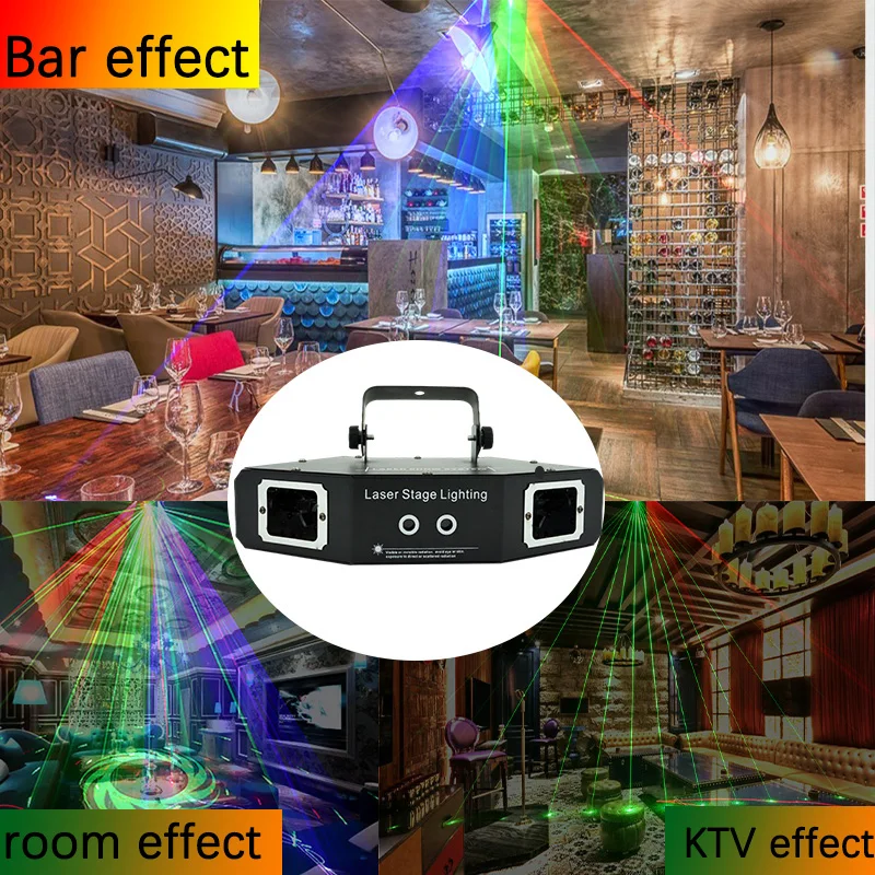 Профессиональный лазерный проектор с лучом светодиодная лампа RGB со звуковым