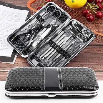 

18 Pcs Manicure Nail Clipper Set Household Stainless Steel Ear Spoon Nail Clippers Manicure Tool Pedicure Nail Scissor