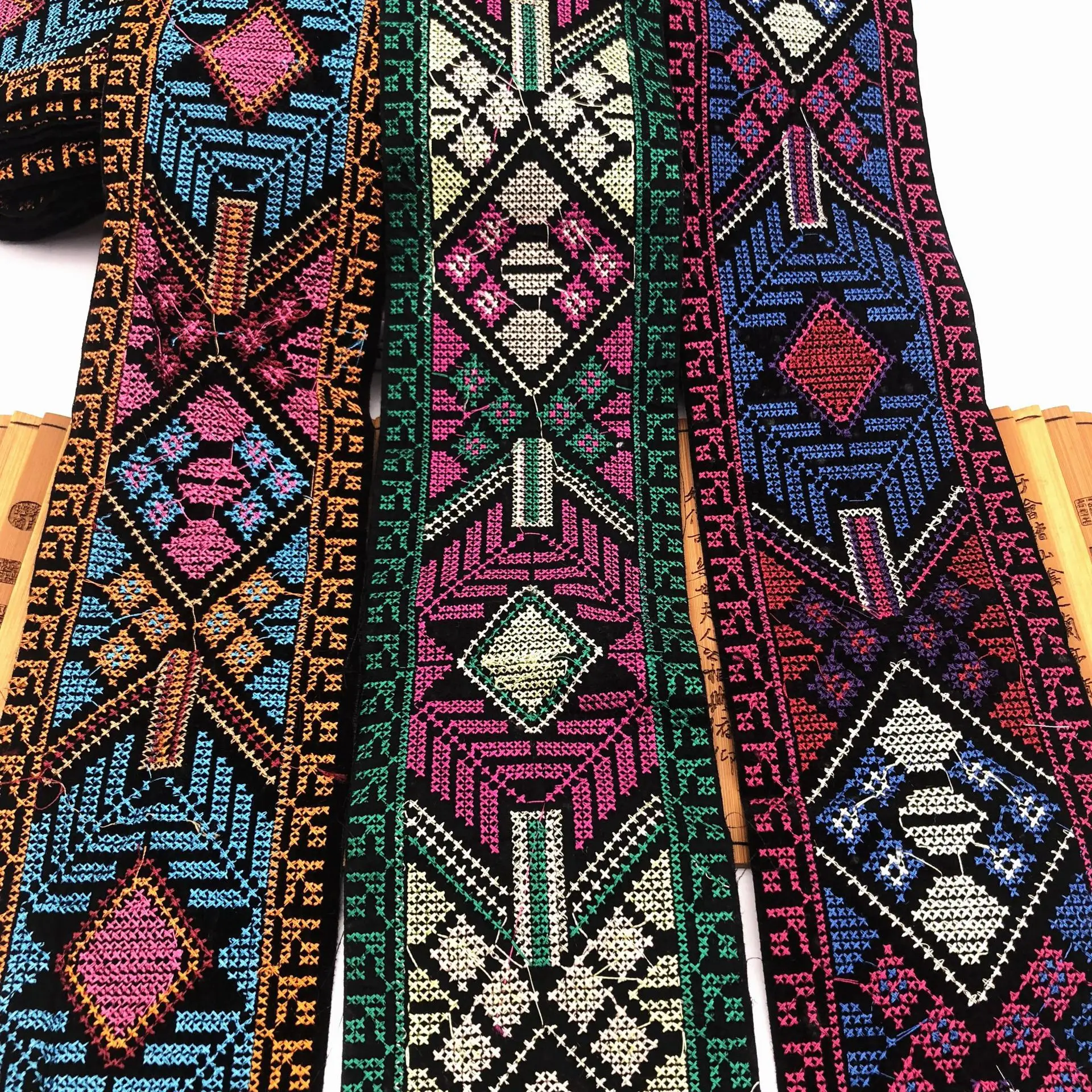 2m 10cm Ethnic Jacquard Webbing For Bags Strap Belt Embroideried Lace Trims Ribbons DIY Clothing Decoration Sewing Accessories