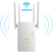 Répéteur wi-fi sans fil AC1200Mbps/routeur 802.11ac, 2.4/5.8GHz, avec quatre antennes, blanc, prise EU/US