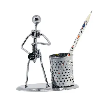 

Metal Iron Music Player Musician Pen Pencil Holder Desktop Storage Organizer Brush Pot Decoration