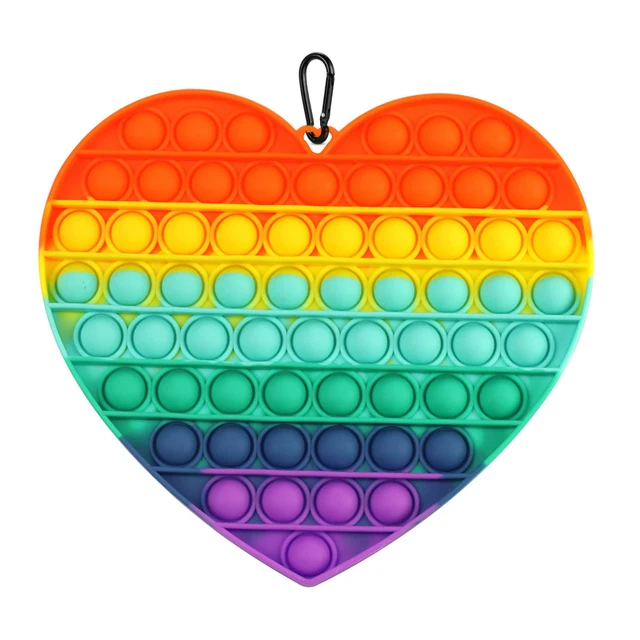 Pop Fidget Reliver Stress Toy Rainbow Push Bubble Antistress Toys Adults & Children Sensory Toys to Relieve Autism Free Shipping 20X20 CM