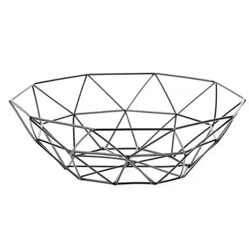 

European Style Metal Basket Modern Fruit Storage Tray Bowl Fruit Vegetable Snack Iron Plate Home Storage Basket