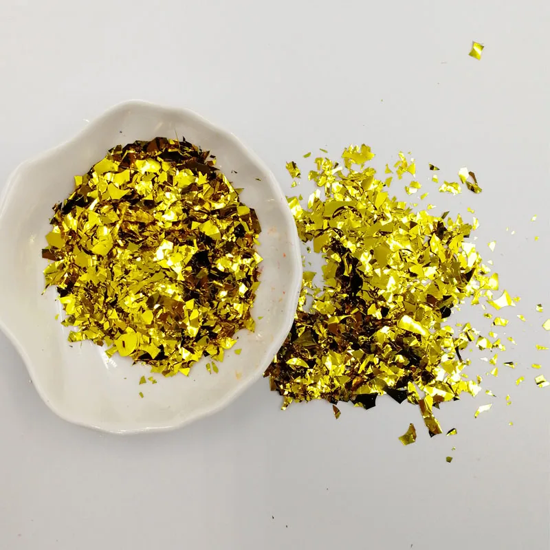 Gold 10/20g нерегулярные изоляционная бумага блесток DIY Блестки для ногтей красочные пайетками; Блестящие Блестки для нейл Арта(искусство украшения ногтей) для 3D украшение для ногтей - Цвет: Gold
