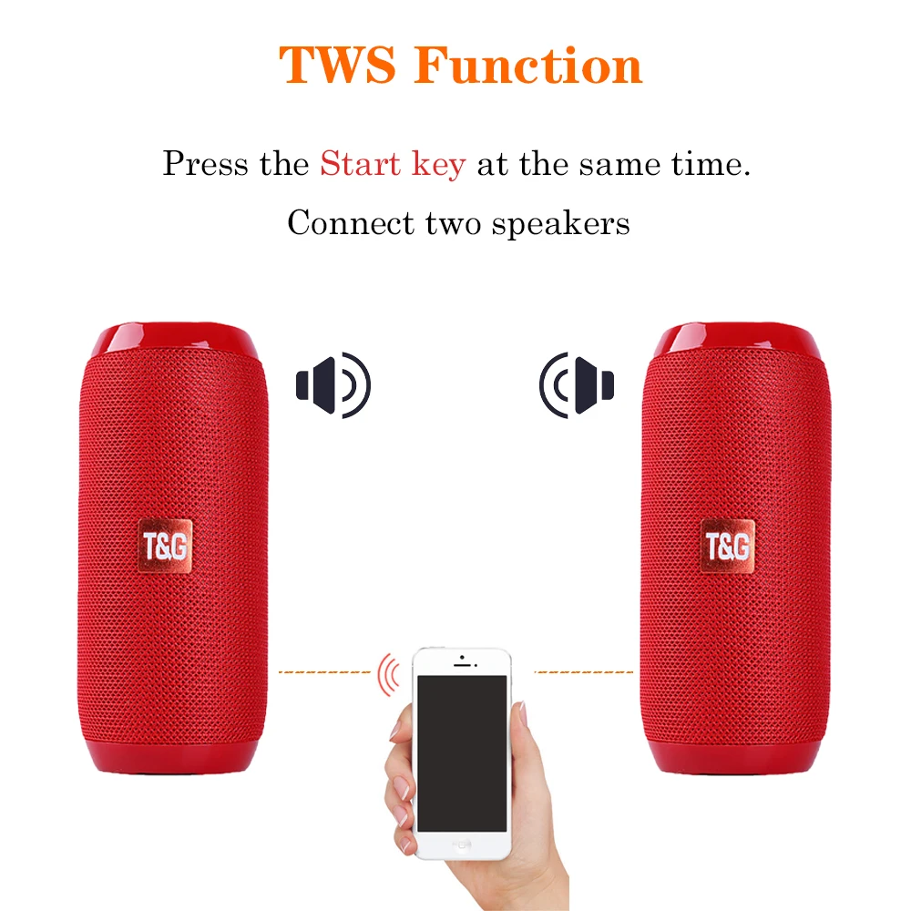 pc speakers Waterproof Outdoor TG117 Portable Bluetooth-compatible Wireless Bass Column Computer Sound Box Radio USB Subwoofer Speakers best bluetooth speaker