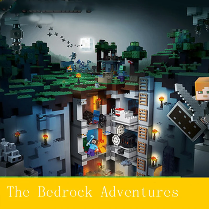 

The Bedrock Adventures Bela New 10990 666pcs Building kits Compatible legoinglys mysters Blocks Toy for Children gift 21147