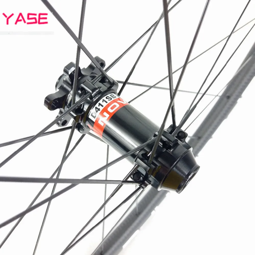 Novatec wheelset D411SB-412SB 100x15 142x12mm carbon wheelset disc brake 700c 50x26mm tubular road bicycle disc brake wheels