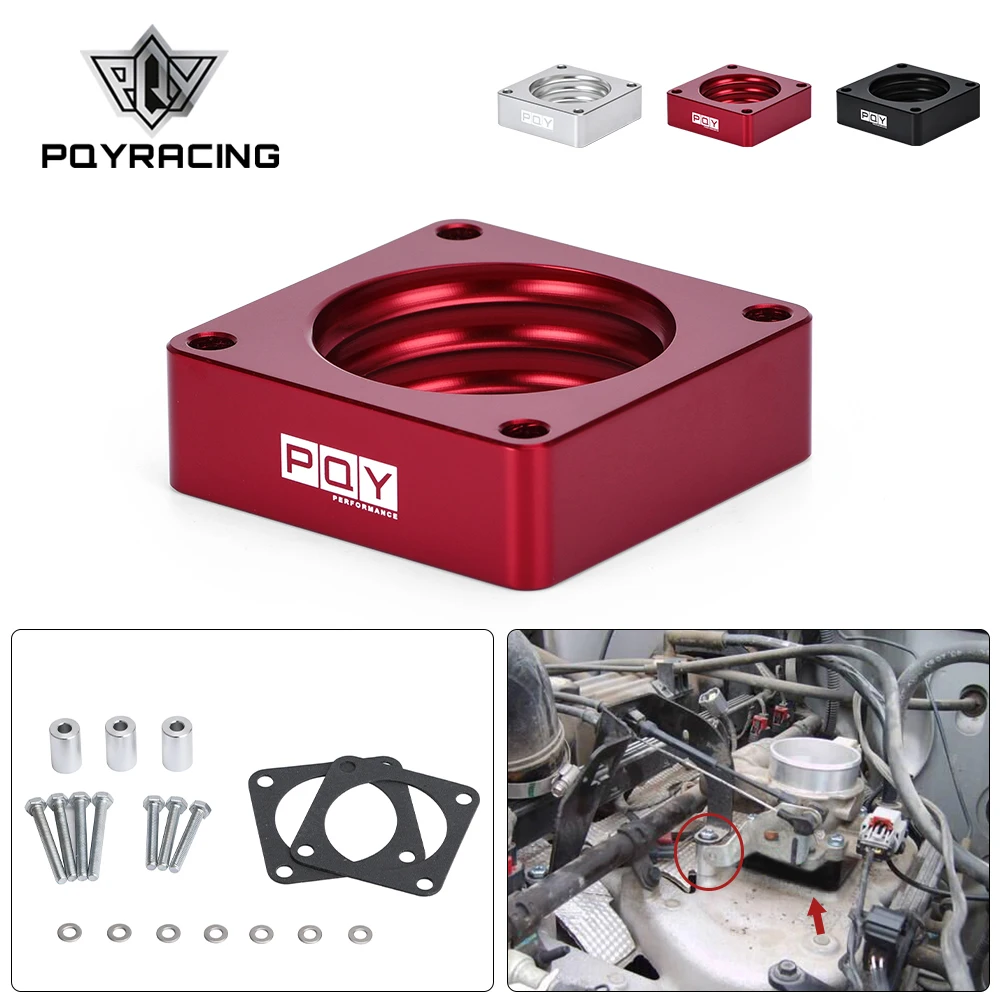 Aluminum Throttle Body Spacer For 91-06 Jeep Wrangler TJ YJ Cherokee XJ 2.5L/4.0L Engine Gas MJ w/ Gasket 1