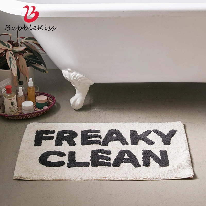 

Bubble Kiss Ins Fashion Welcome Mats for Front Door Waterproof Wool Bathroom Mat and TAKE IT OFF Shower Room Soft Rugs Outdoor