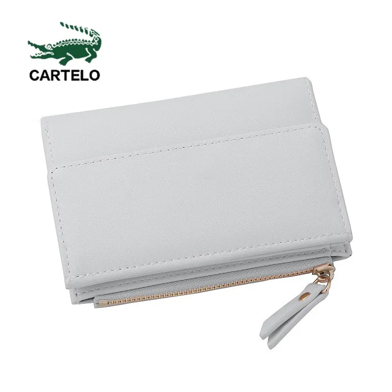 

CARTELO New ladies wallet Japanese and Korean buckle simple multi-card two-fold change wallet multi-function card package