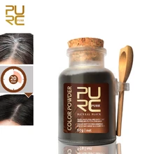 PURC краска для волос порошок черный Краска для волос органический травяной для окрашивания волос 50 г цвет Перманентный