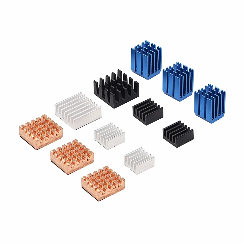

12 pcs Raspberry Pi 3 Heat Sink Copper Aluminum Heatsink Radiator Cooler Kit for Raspberry Pi 3B+ Plus 2