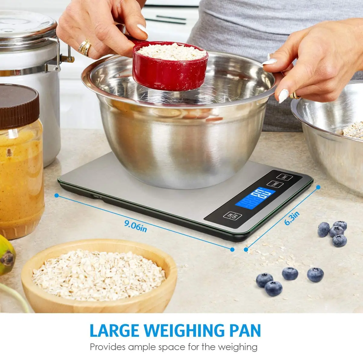 Stainless Steel Kitchen Scale  Stainless Steel Food Scale - Food