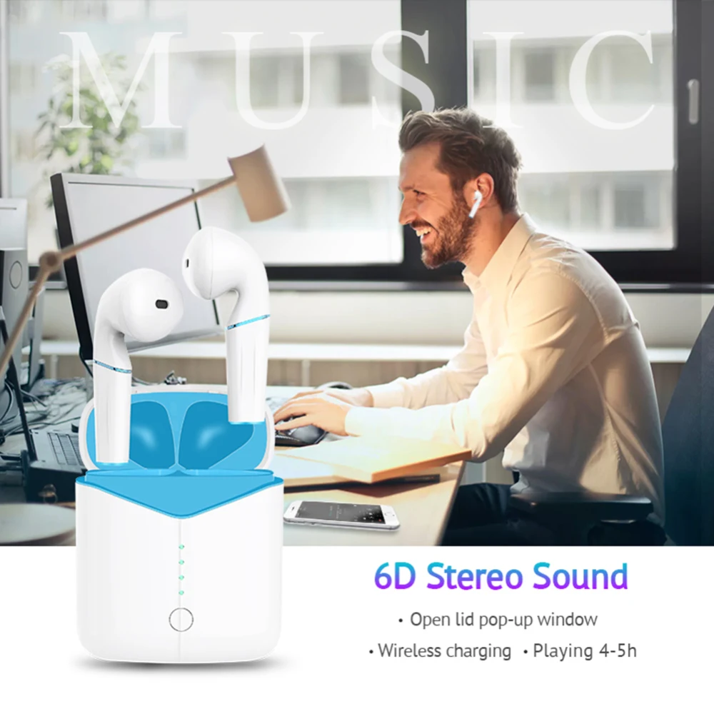 TWS Wireless Earphones P20 Stereo Earbuds Earphone Bluetooth 5 0 Headphones wrieless charging for iphone huawei
