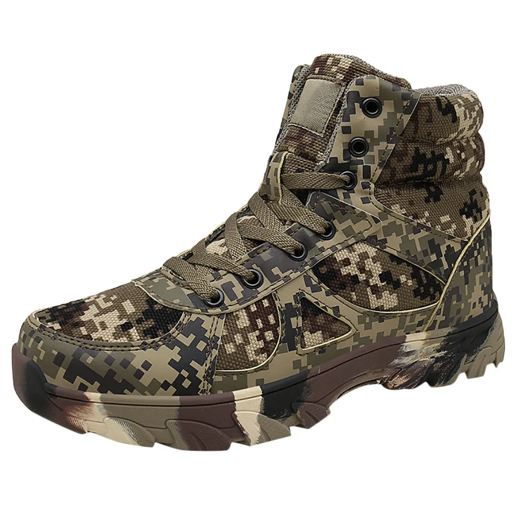 

SAGACE Fashion men's tactical boots winter comfortable non-slip wear-resistant outdoor shock-absorbing camouflage military boots