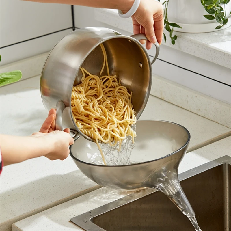 Multifunctional net red drain bowl household kitchen sink drain basket plastic storage fruit plate creative vegetable basket
