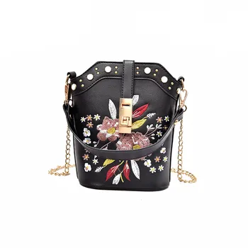 

Maison Fabre Shoulder Bag Women Flowers Leather Shoulder Strap Square Bag Flower Pearl Chain Shoulder Messenger Bag Women 2020