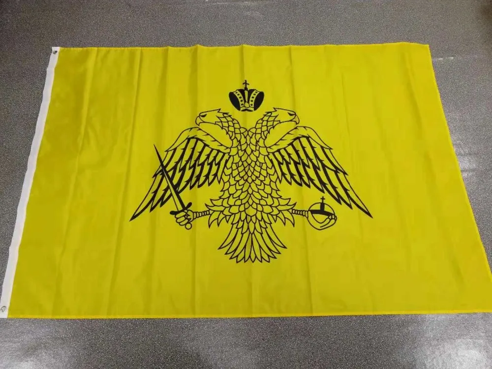 90x150 см с двойной головкой Орел Афон восточно греческий ортодоксальный флаг