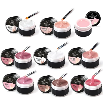 

Francheska Camouflage Gel Builder Gel Quickly Uv Builder Gel Soak Off Nail Extension Jelly Poly 10 Colors Clear Pink White Pink